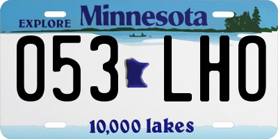 MN license plate 053LHO