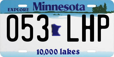 MN license plate 053LHP