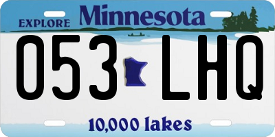 MN license plate 053LHQ