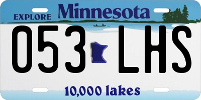 MN license plate 053LHS