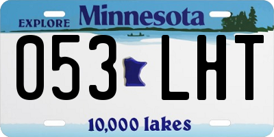 MN license plate 053LHT