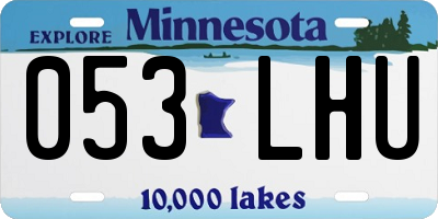 MN license plate 053LHU
