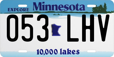 MN license plate 053LHV