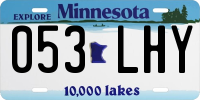 MN license plate 053LHY