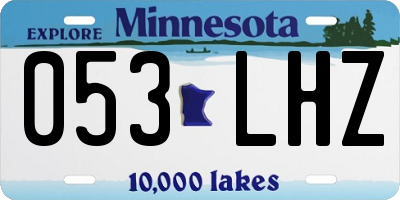 MN license plate 053LHZ