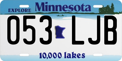 MN license plate 053LJB