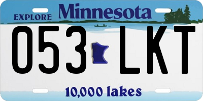 MN license plate 053LKT