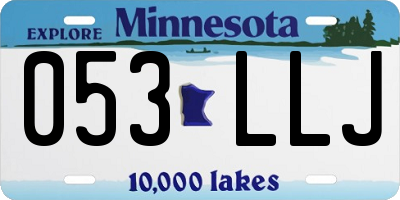 MN license plate 053LLJ