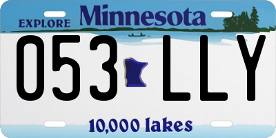 MN license plate 053LLY