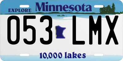 MN license plate 053LMX