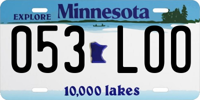 MN license plate 053LOO