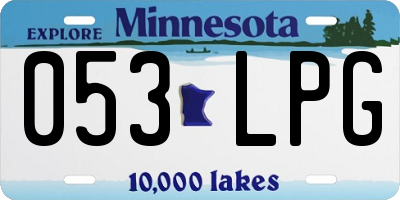 MN license plate 053LPG