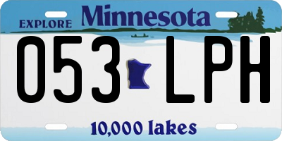 MN license plate 053LPH