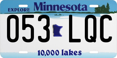 MN license plate 053LQC