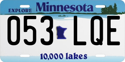 MN license plate 053LQE