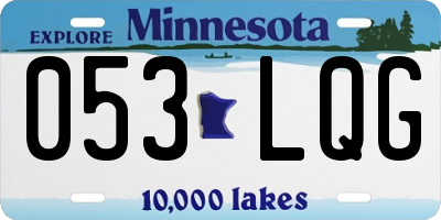 MN license plate 053LQG