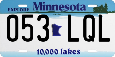 MN license plate 053LQL