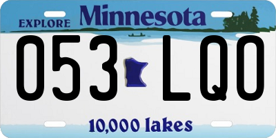 MN license plate 053LQO
