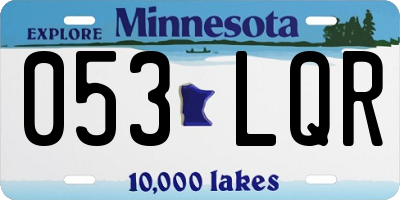 MN license plate 053LQR