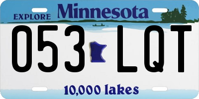 MN license plate 053LQT