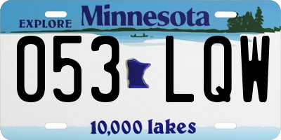 MN license plate 053LQW