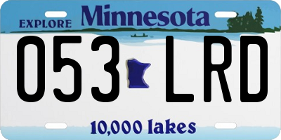 MN license plate 053LRD