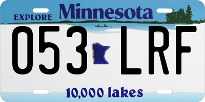 MN license plate 053LRF