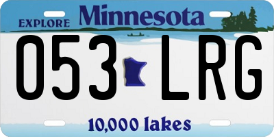 MN license plate 053LRG