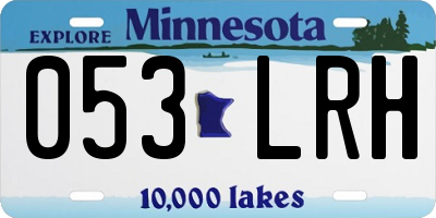 MN license plate 053LRH