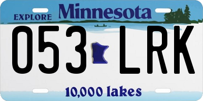 MN license plate 053LRK