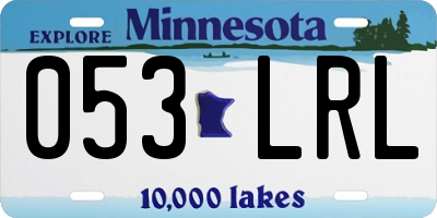 MN license plate 053LRL