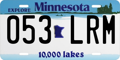 MN license plate 053LRM