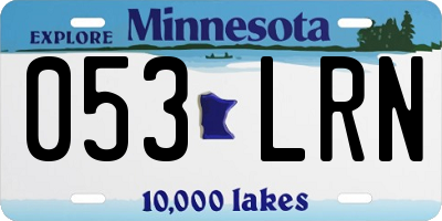 MN license plate 053LRN