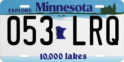 MN license plate 053LRQ