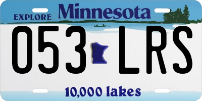 MN license plate 053LRS