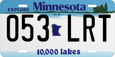 MN license plate 053LRT
