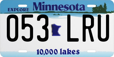 MN license plate 053LRU