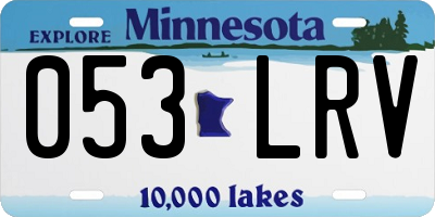 MN license plate 053LRV