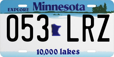 MN license plate 053LRZ