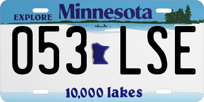 MN license plate 053LSE
