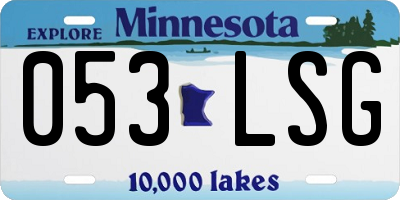 MN license plate 053LSG