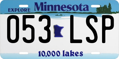 MN license plate 053LSP