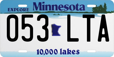 MN license plate 053LTA