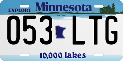 MN license plate 053LTG