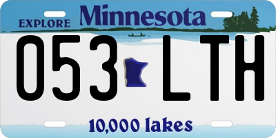 MN license plate 053LTH
