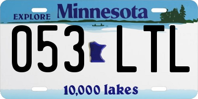 MN license plate 053LTL