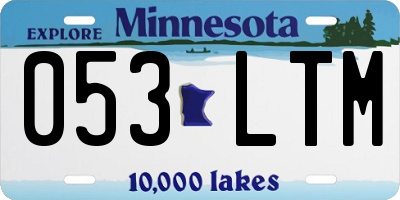 MN license plate 053LTM