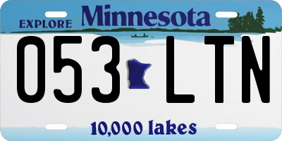 MN license plate 053LTN