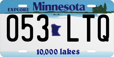 MN license plate 053LTQ