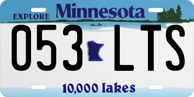 MN license plate 053LTS